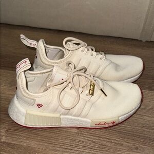 adidas Cream and Red Women's Sneakers